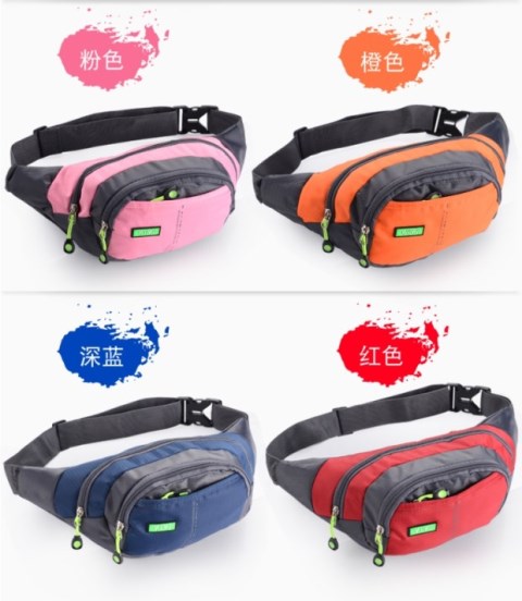 Túi nam thể thao chạy túi điện thoại di động giải trí ngoài trời túi ngực vai Messenger túi vải túi thủy triều nam túi nhỏ - Túi túi đeo hông đi phượt	
