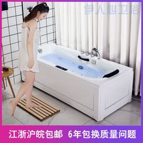 Luxurious freestanding acrylic bathtub small household adult small bathtub surfing massage constant temperature heating bathtub