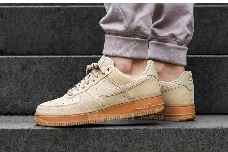 Nike Air Force One Air Force1 High AF1 Wheat Brown High and Low Sneakers 882096-200 - Dép / giày thường