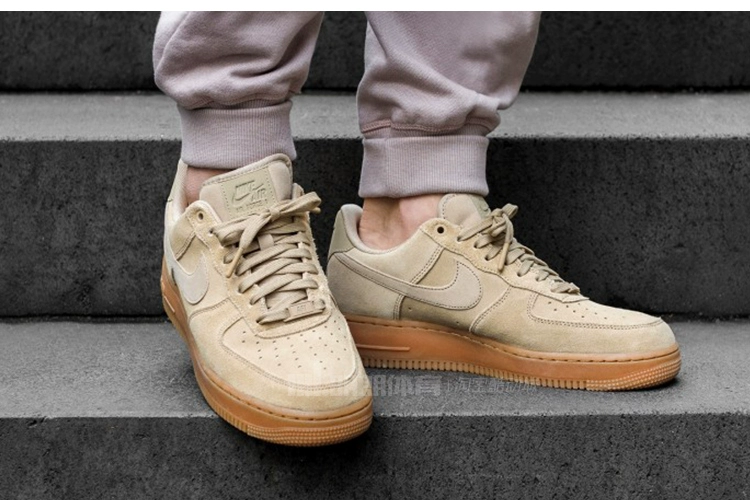 Nike Air Force One Air Force1 High AF1 Wheat Brown High and Low Sneakers 882096-200 - Dép / giày thường