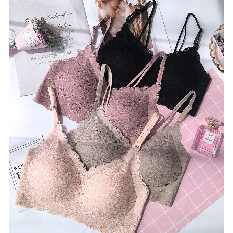 Gufei 518 seamless 1-piece sports underwear women's vest-style beautiful back gathered lace comfortable maintenance bra