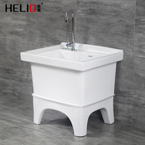 Mop pool automatic seeding ceramic mop pool balcony square mop pool household pool large mop tank sink