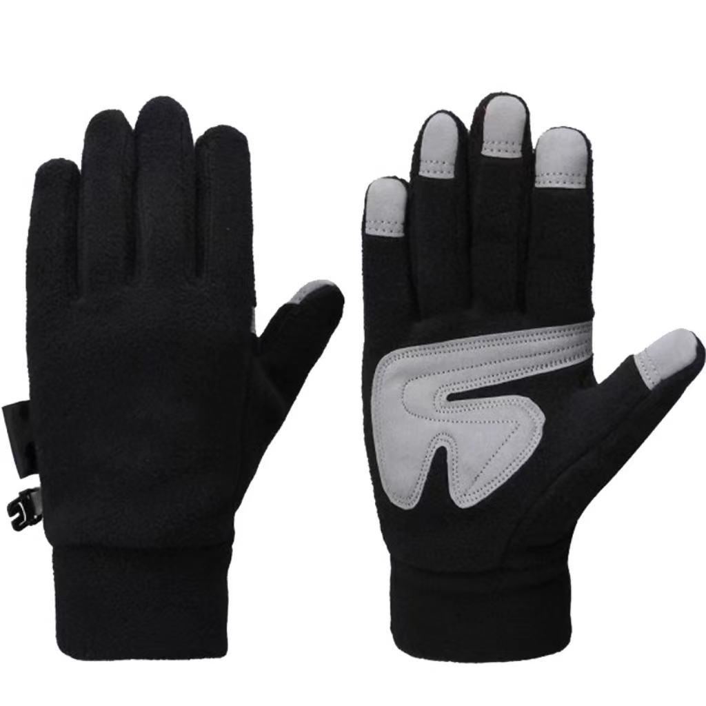 Cute Autumn and Winter Thickened Polar Fleece Warm Men and Women Couples Driving Gloves Cycling Mountaineering Outdoors