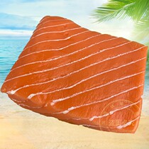 Simulation of sassy salmon model props fake a large piece of Japanese cuisine silicone ornaments photography toys
