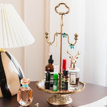 Harvest Cottage Brass Vintage Jewelry Rack Display Rack Bedroom Dresser Desktop Earrings Necklace Display Hanging Rack