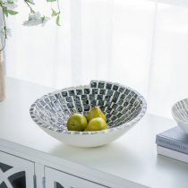 Harvest cabin simple style handmade creative fruit basin household table coffee table storage color shell fruit plate storage plate