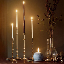 European-style candlestick ornaments dining table candlelight dinner atmospheric decoration light luxury high-grade metal retro romantic candle holder