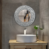 Harvest cottage Southeast Asia splicing shell wall mirror cosmetic mirror bathroom hanging mirror Nordic light luxury decorative vanity mirror