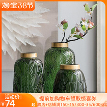 Harvest Lodge Nordic Minimalist Green Transparent Glass Vase Creative Living Room Flower Arrangement Design Hydroponic Ornament Pendulum