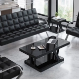 Стеклянный креативный современный и минималистичный диван для офиса, черный комплект