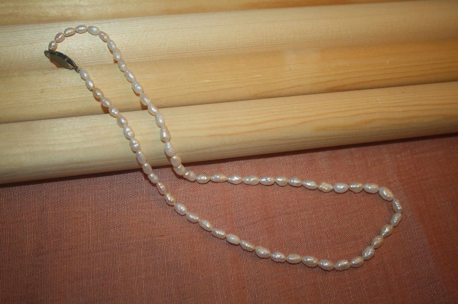 The Old Foreign Pin Natural Pearl necklace in the 60-70 era