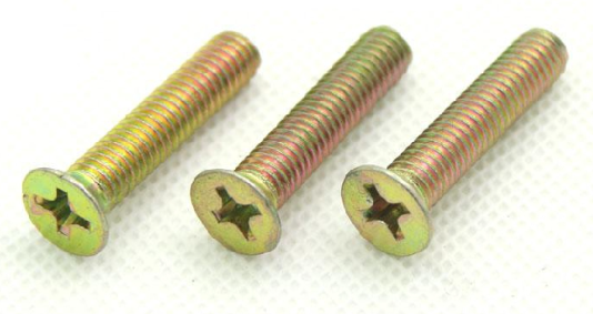 Flat machine 4MM GB819 color galvanized cross countersunk head machine screw flat head screw M4*6~M4*60