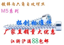 Galvanized inner hexagonal self-tapping screw model self-tapping sound screw wood tooth screws M4M5M6M8 * 12 16 16 100