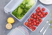 hộp bento nhựa Hộp nhựa lưu trữ hộp vuông kín hộp xách tay 2018 với cửa hàng bách hóa lưu trữ nhà bếp hộp cơm trưa đông lạnh phẳng gia đình mới - Trang chủ hộp nhựa vuông