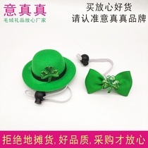 Irish Festival Mini Pets Decorative Caps Three Leaves Grass Salute St. Patricks Day paparazzi headwear Photographed Props