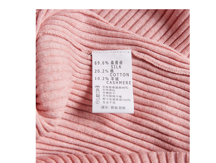 Lụa cashmere pha trộn cổ tròn chạm đáy áo sơ mi lụa đan áo thun mỏng phần cao co giãn hố áo len nữ áo thun form rộng
