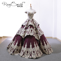 Reith Merry Wedding Dress 2022 New Brides Solo Fluffy Dress Wedding Zidei Cake Skirt Host Performance Gown