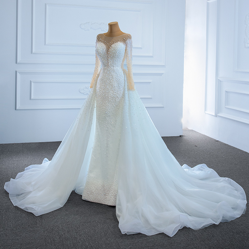 Ruisi luxury fish tail wedding dress 2023 new Mori temperament is thin bride to get married, gauze fishtail tail Ruisi luxury fish tail wedding dress 2023 new Mori temperament is thin bride to get married, gauze fishtail tail