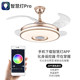 Bluetooth fan light ceiling fan light ultra-thin with light integrated invisible guest restaurant home audio box music fan chandelier