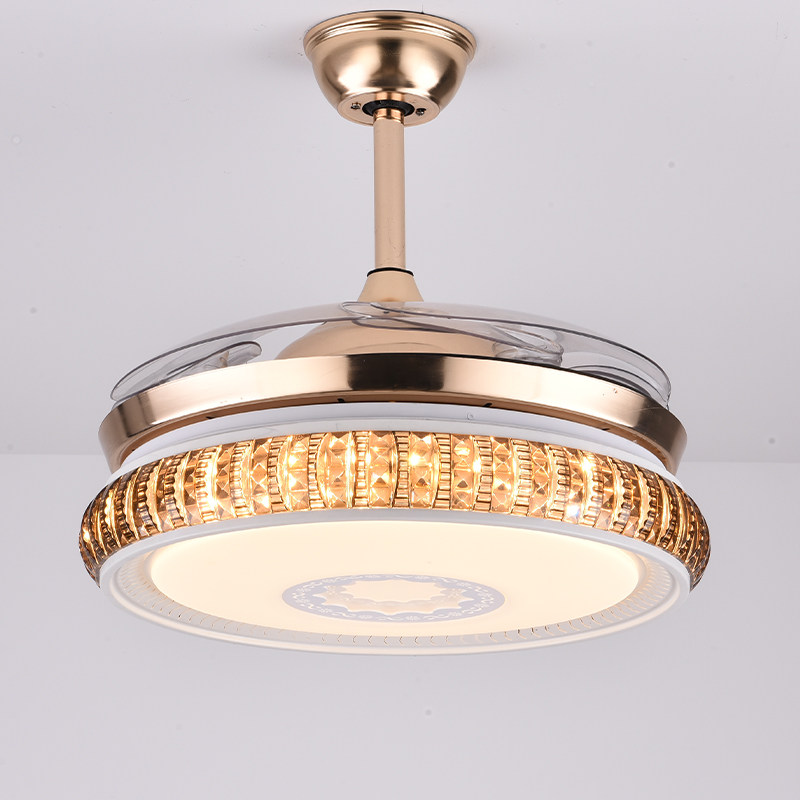 Fan chandelier LED invisible living room dining room bedroom simple electric fan integrated ceiling fan with light fan light ceiling fan light