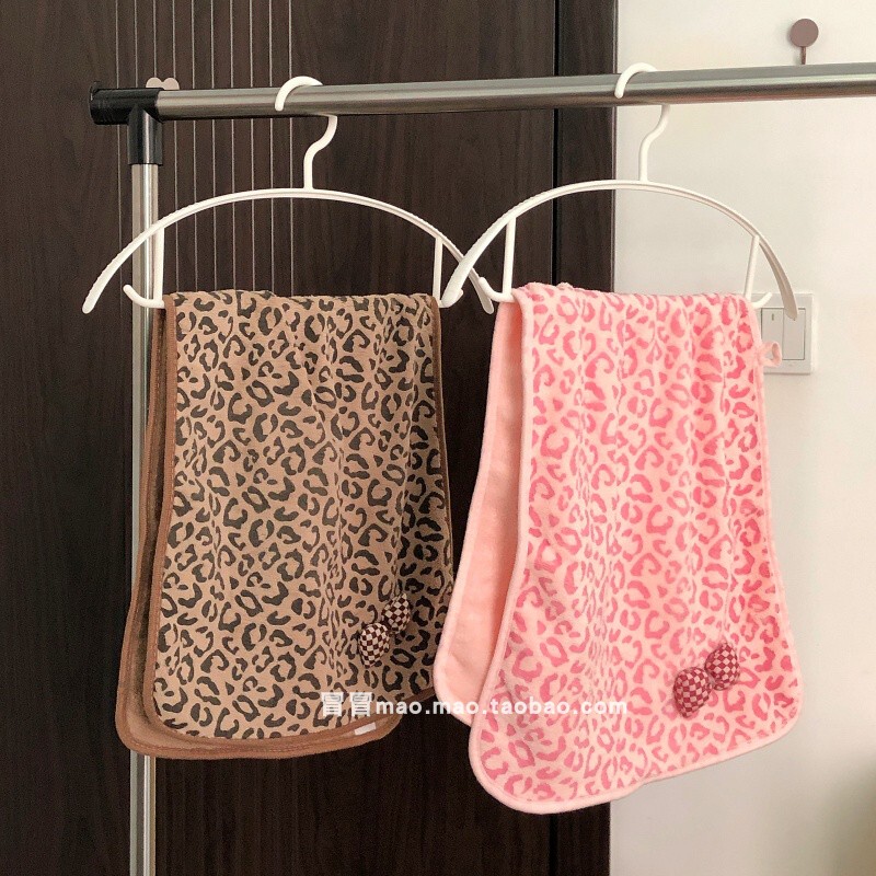 Leopard Print Towel, Ins-Style High-End Retro Couple's Version, Household Face and Bath Towel, Absorbent and Quick-Drying