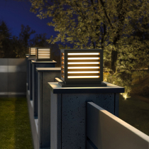 Solar Column Headlights Outdoor Waterproof Courtyard Lamp Home Modern Villa Wall Lamp Outdoor Large Doorway Door Column Lamp