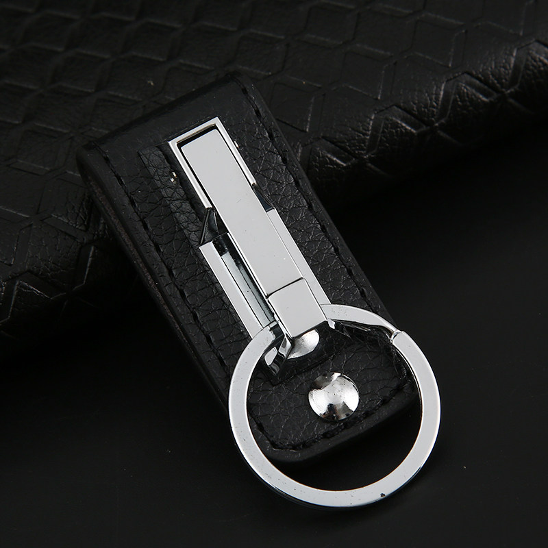 jobon Zhongbang leather keychain men's belt buckle high-grade car keychain business gift waist hanging