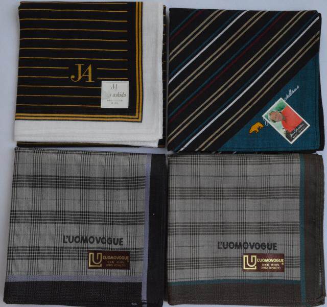 Japanese cotton men's premium handkerchief Jack nicklaus striped checkered