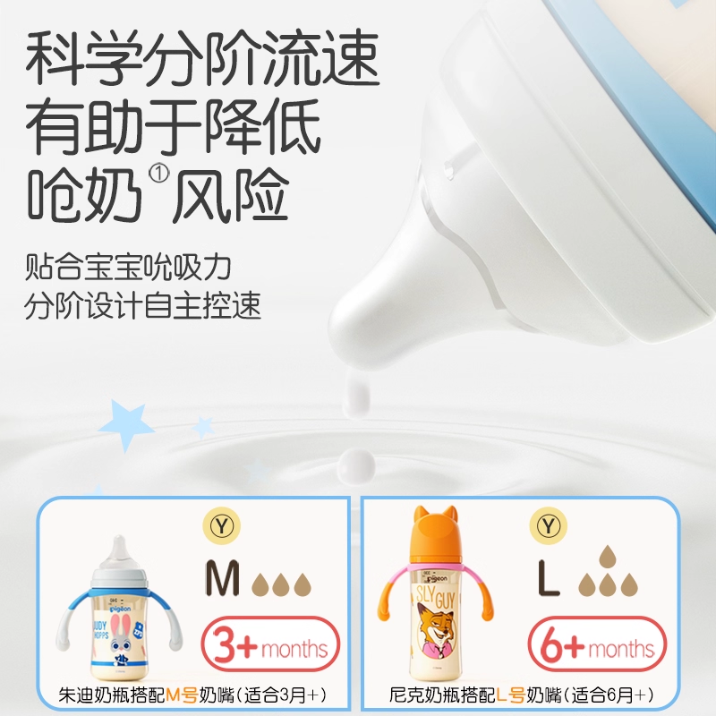 Pigeon Disney Zootopia Ppsu Baby Bottle Gravity Ball Set