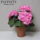 Nordic Artificial Hydrangea Plant Potted Plant ins Pastoral French-Style Ornament Decoration Korean-Style with Red Clay Flower Pot