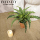 Simulated Boston Grass Green Plant Potted Indoor Living Room Desktop Ornament Fern Plant Fake Flower Decoration with Flower Pot