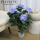 Nordic Artificial Hydrangea Tree Plant Potted Plant ins Pastoral French-Style Ornament Commercial Decoration Korean Style with Flower Pot