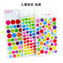 Color stickers creative diy hand notes mobile phone decoration love five-pointed star dots stickers student reward stickers