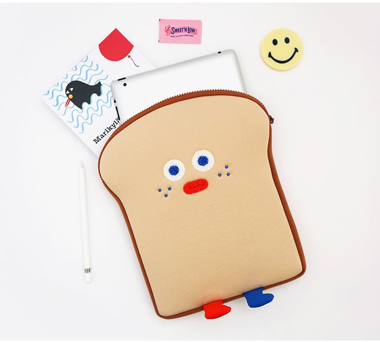 Korean Creative Cute Toast-Shaped Document Bag, Laptop Bag, Tablet iPad Inner Sleeve Bag, Portable and Thickened Korean Creative Cute Toast-Shaped Document Bag, Laptop Bag, Tablet iPad Inner Sleeve Bag, Portable and Thickened