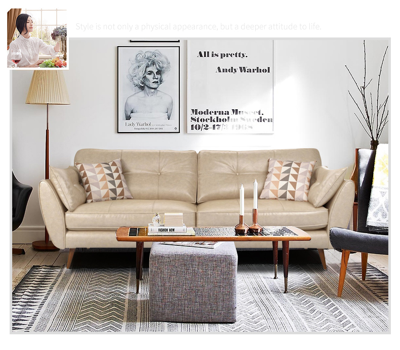 Nordic sofa văn phòng phòng khách đôi sofa da ba chữ số sáp dầu căn hộ nhỏ theo phong cách loft công nghiệp sofa da - Ghế sô pha ghế sofa giá rẻ dưới 2 triệu