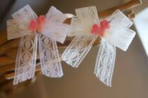 Japan imports Tokyo Silk with its own styled wide lace 33mm wide handmade butterfly knot lace