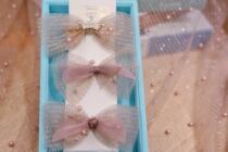 Lotus root powder Pearl Jade yarn bow handmade material skirt powder shawl exquisite