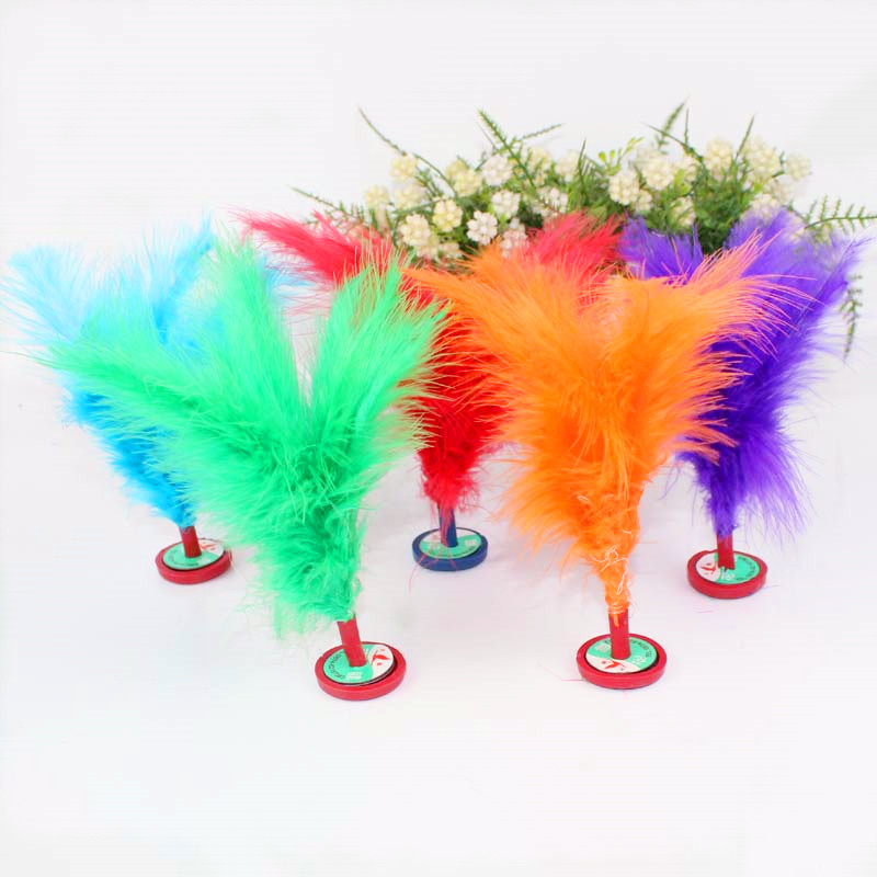 W11 Feather Duster Trẻ em Bọ cạp Sinh viên Thể dục Giải trí Handmade Nhíp Tip Tail Velvet 043 - Các môn thể thao cầu lông / Diabolo / dân gian cầu đá lông đen