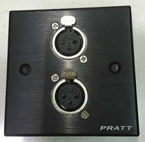 D-type socket 86A-2XF black aluminum alloy 2-position Callon female seat wall panel