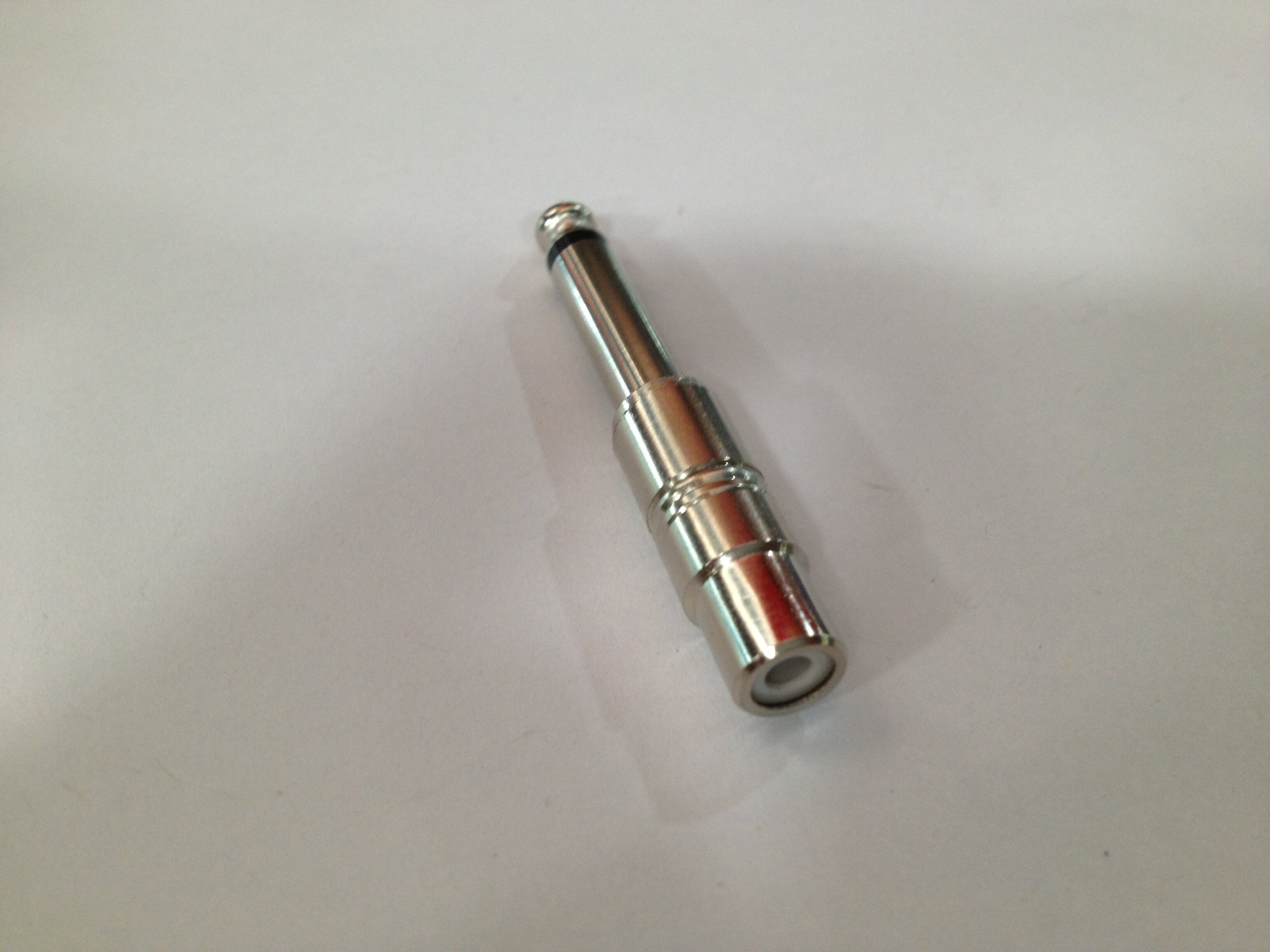 Audio conversion head lotus turn 6 5 single plug lotus seat turn big two core metal nickel-plated