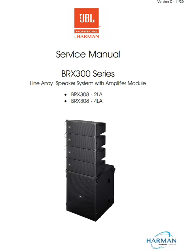 Jbl Brx300 Series Line Array Speaker Brx308 Repair Manual Circuit Principle Diagram Original Service Manual