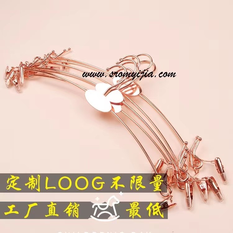 Rose gold ladies metal panty rack gold and silver two-tone panty rack bra hanger hanger shop commercial