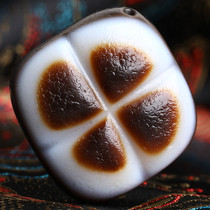 Old mine to pure Tibetan culture sheep eye plate beads four-petal lotus necklace pendant choker men and women jewelry