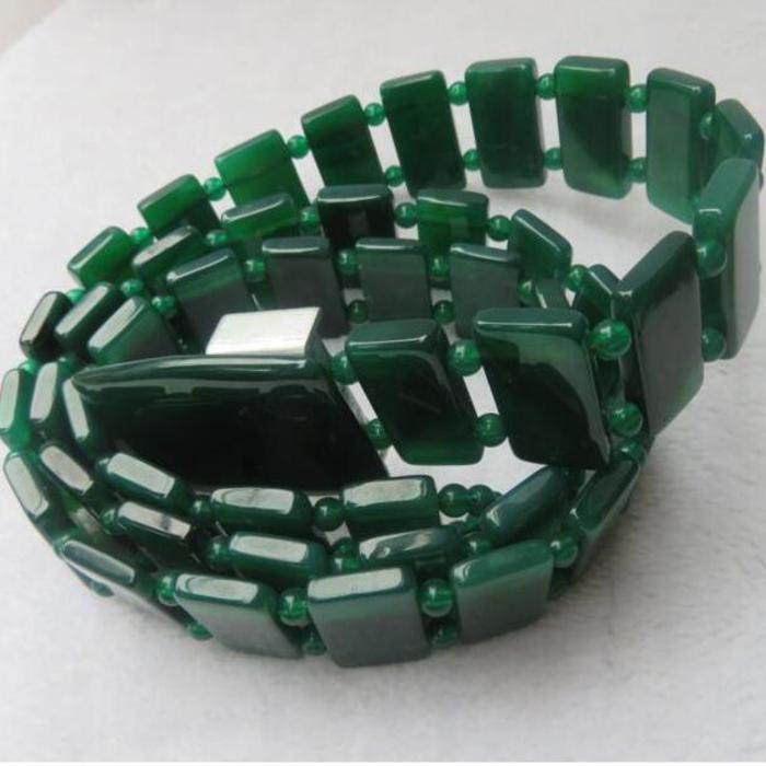 Han clothing accessories Manau belt Men's belt fashion and leisure natural jade green green granube belt Han belt