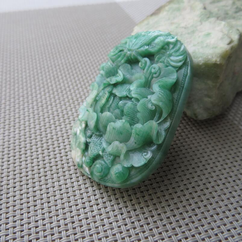 Nanyang duyu pendant natural jade dushan jade pendant blossom rich women's sweater chain pendant birthday gift