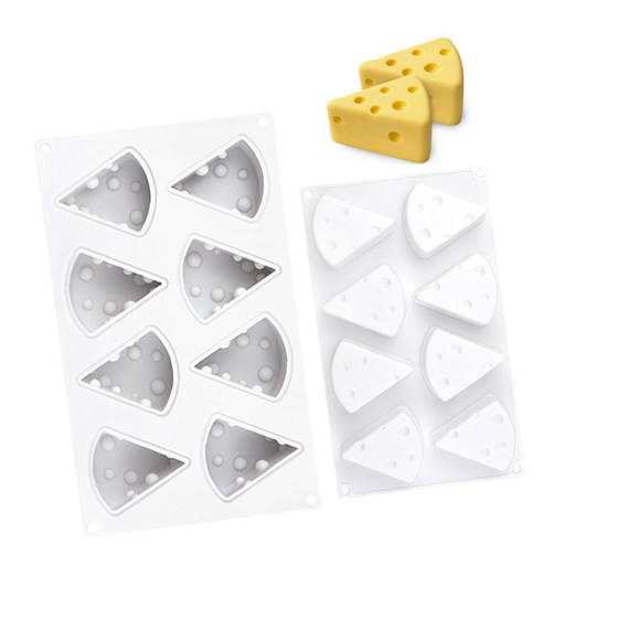 8连奶酪模具 硅胶模具芝士皂烘焙芝士蛋糕模手工皂diy