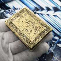 zorro zorro 912S heavy armor brass fine carved pure copper heavy armor shield windproof kerosene lighter collection
