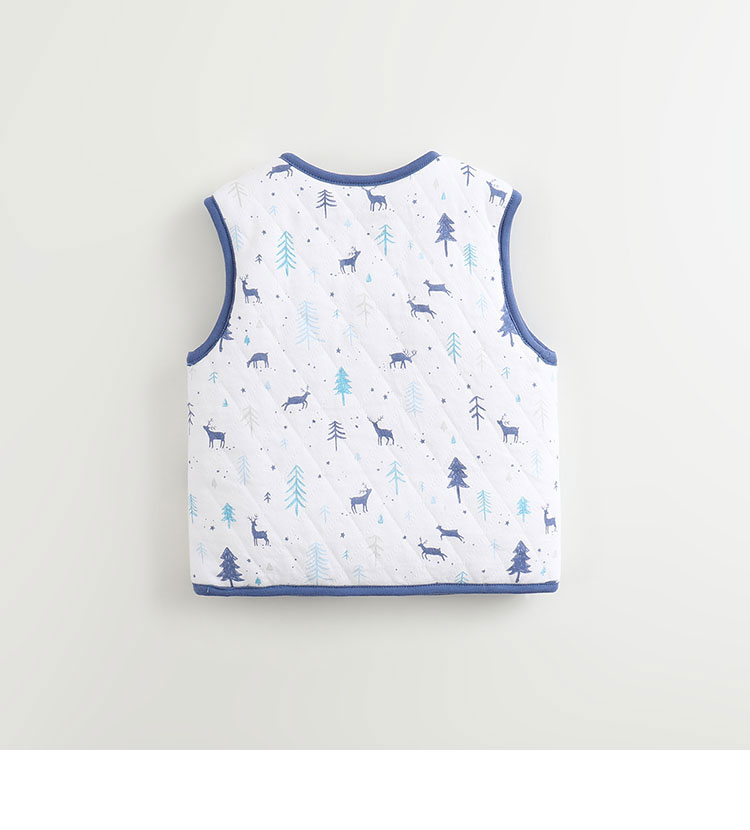 [Hoa Kỳ DuPont cotton] Mark Jenny quần áo mùa đông mới Nam và nữ thời trang áo lưới kim cương cotton cotton áo gile bò cho bé
