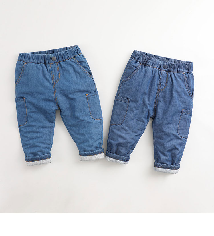 [Kẹp bông] Quần áo mùa đông mới của Mark Jenny Quần denim cotton dày Quần bé 83550 quần sooc bò bé trai
