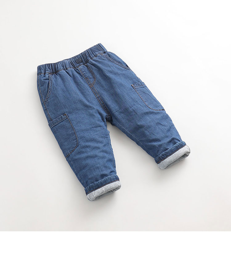 [Kẹp bông] Quần áo mùa đông mới của Mark Jenny Quần denim cotton dày Quần bé 83550 quần sooc bò bé trai